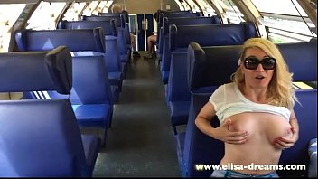 Flashing my big Boobs and Pussy in public in Italy