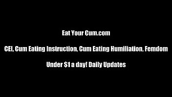 This time you eat your cum CEI