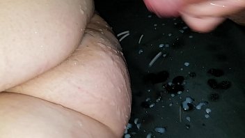 Cumshot on sleeping wifes ass, my private video.