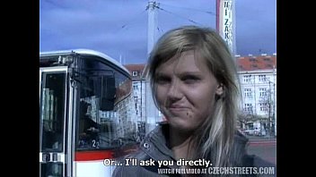 czech streets - ilona takes currency for public fuckfest